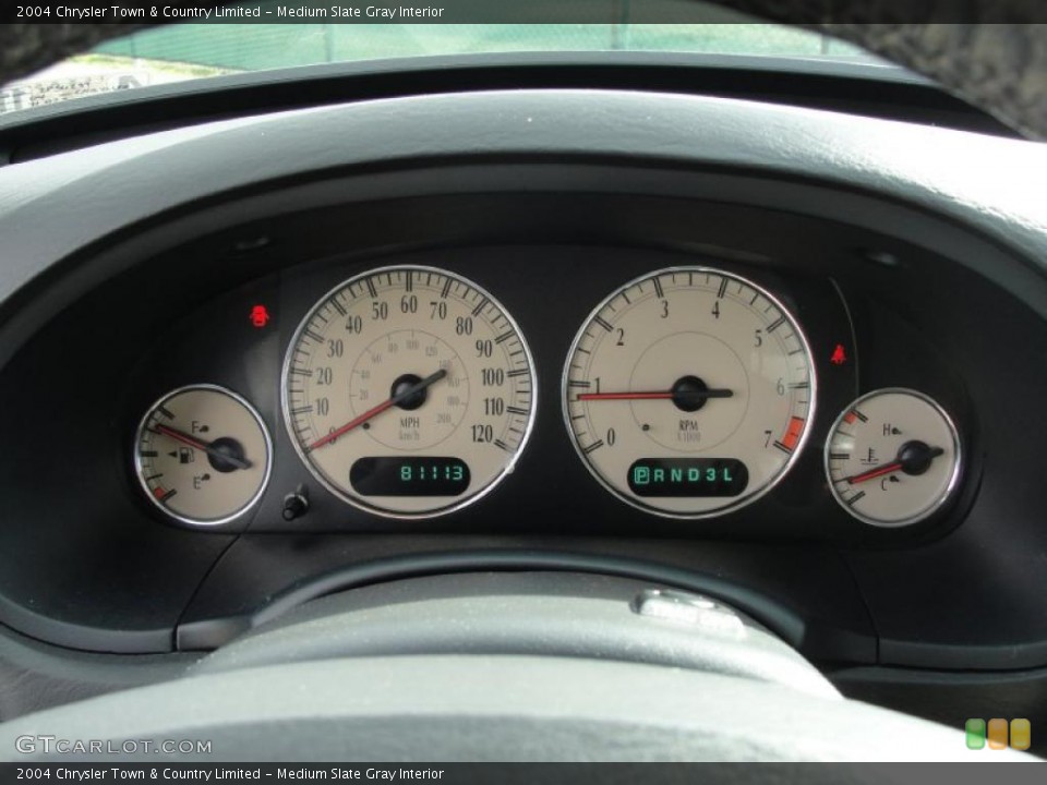 Medium Slate Gray Interior Gauges for the 2004 Chrysler Town & Country Limited #41612976
