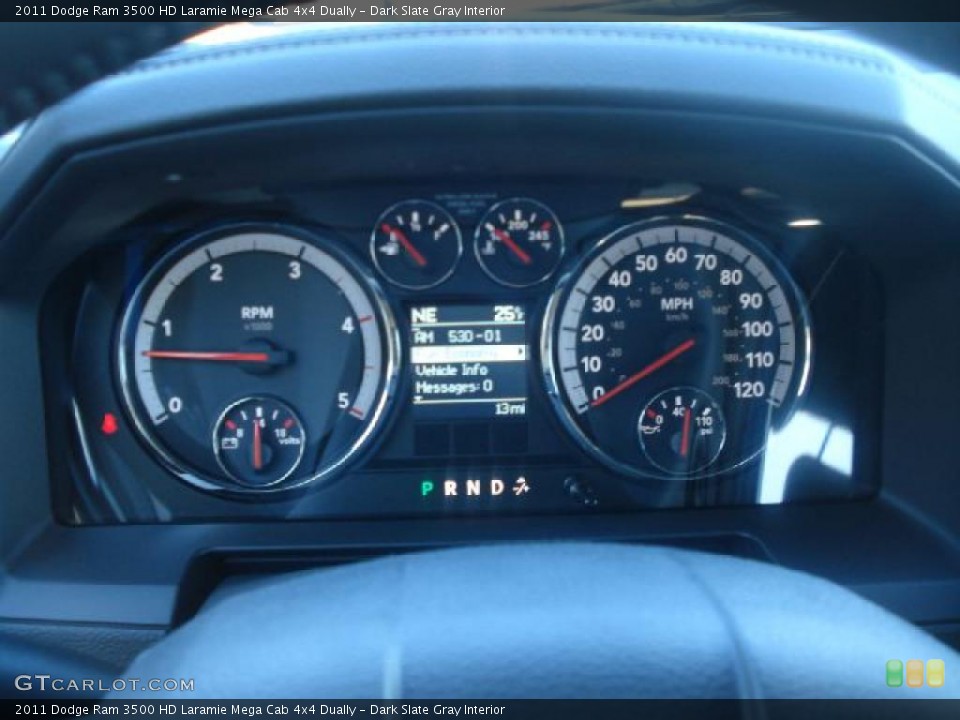 Dark Slate Gray Interior Gauges for the 2011 Dodge Ram 3500 HD Laramie Mega Cab 4x4 Dually #41614616