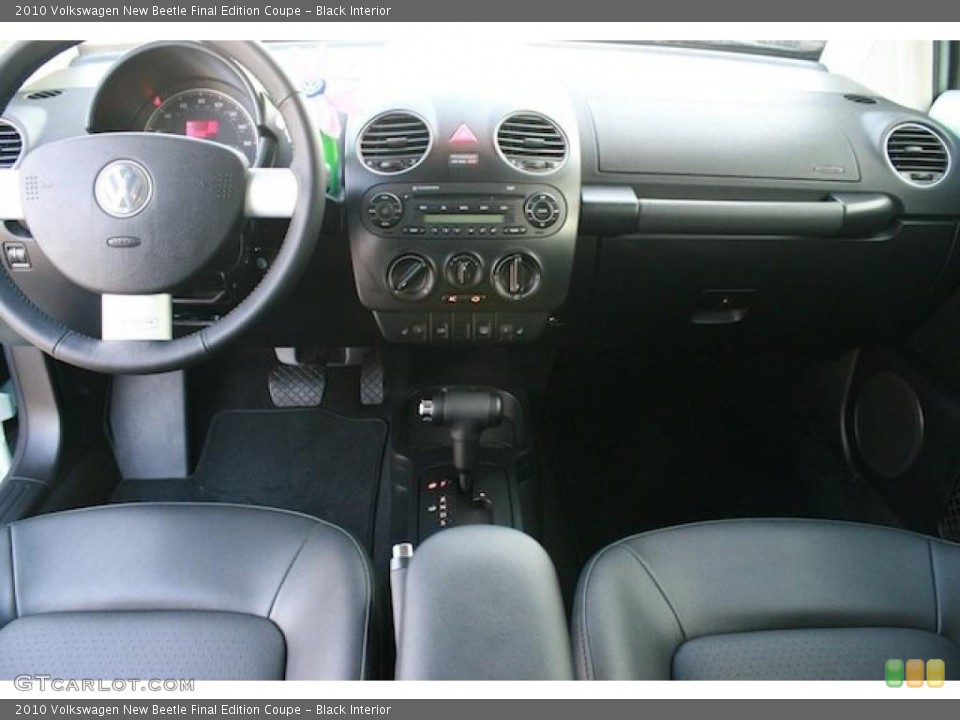 Black Interior Dashboard for the 2010 Volkswagen New Beetle Final Edition Coupe #41616460
