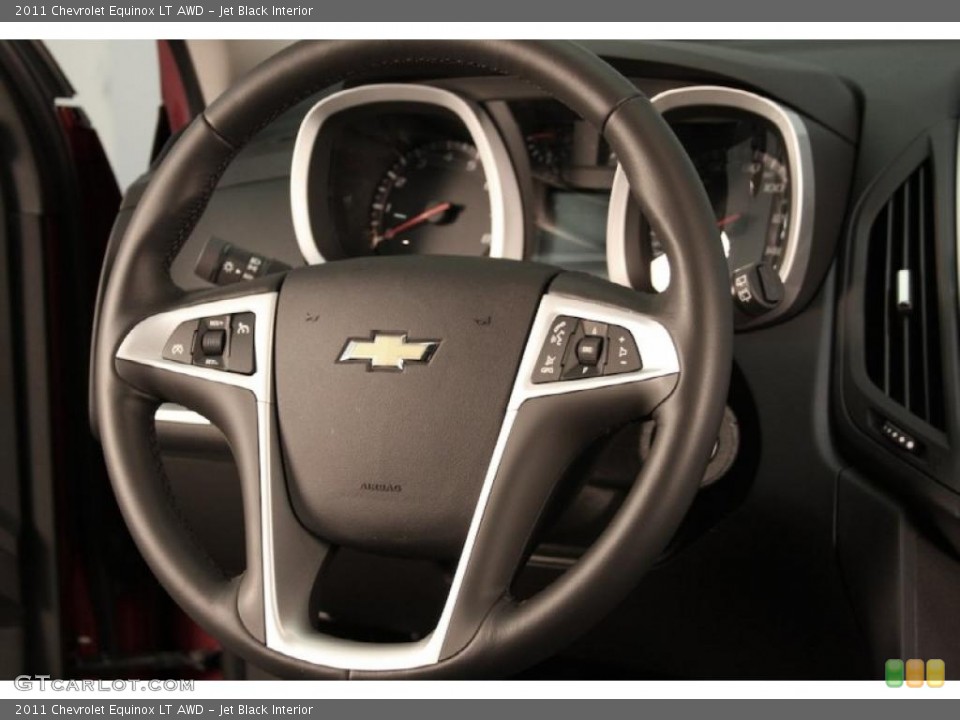 Jet Black Interior Steering Wheel for the 2011 Chevrolet Equinox LT AWD #41616788
