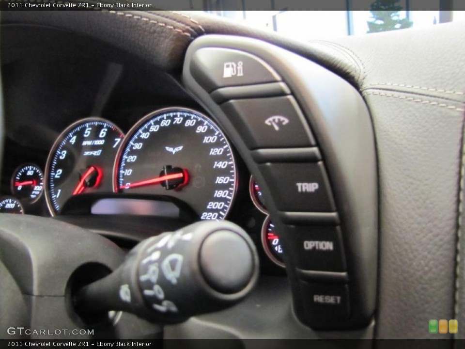 Ebony Black Interior Controls for the 2011 Chevrolet Corvette ZR1 #41617817