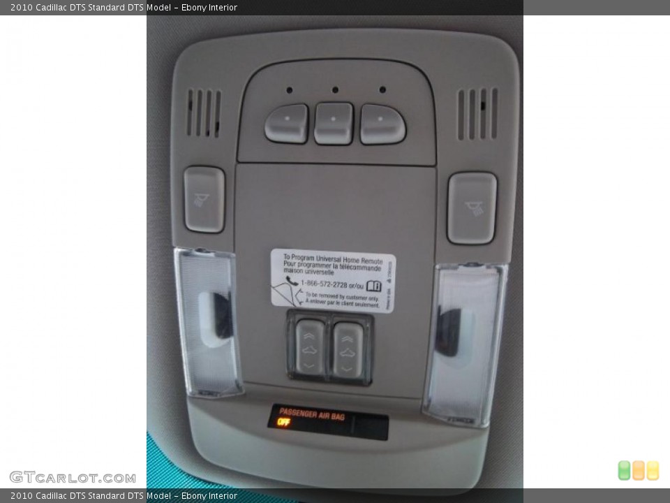 Ebony Interior Controls for the 2010 Cadillac DTS  #41619786