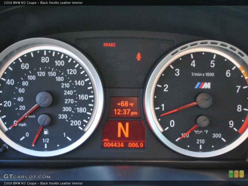 Black Novillo Leather Interior Gauges for the 2009 BMW M3 Coupe #41620046