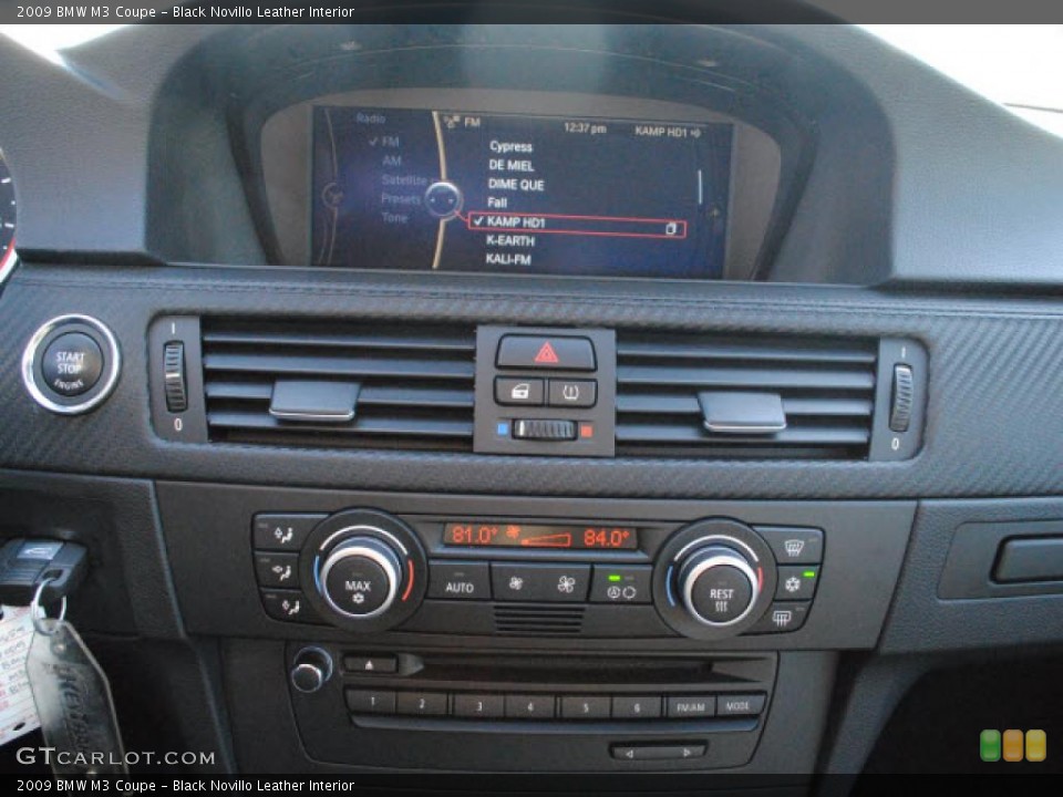 Black Novillo Leather Interior Controls for the 2009 BMW M3 Coupe #41620066