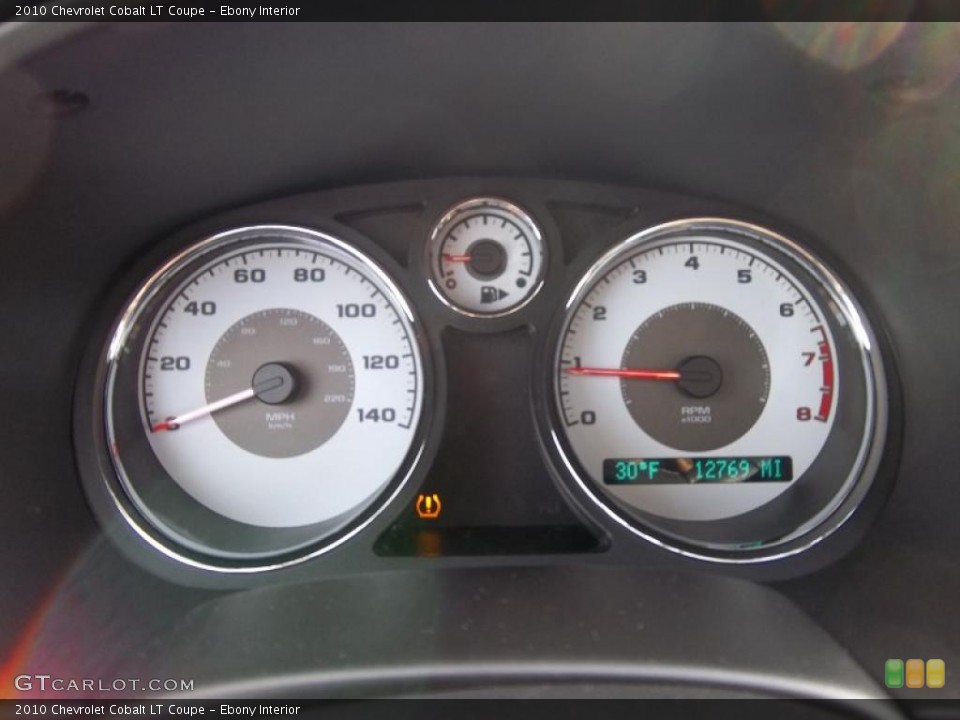 Ebony Interior Gauges for the 2010 Chevrolet Cobalt LT Coupe #41620610