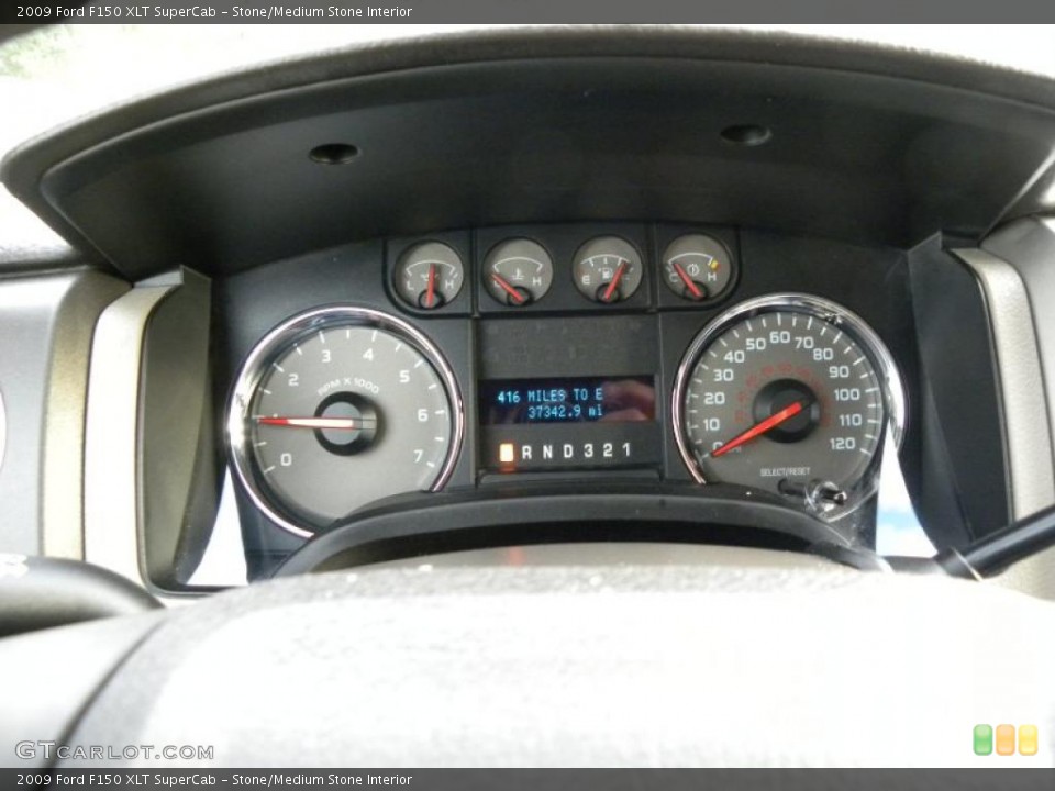 Stone/Medium Stone Interior Gauges for the 2009 Ford F150 XLT SuperCab #41624506