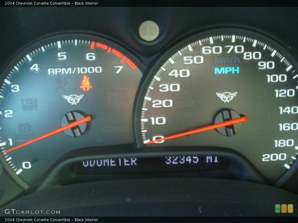 Black Interior Gauges for the 2004 Chevrolet Corvette Convertible #41626686