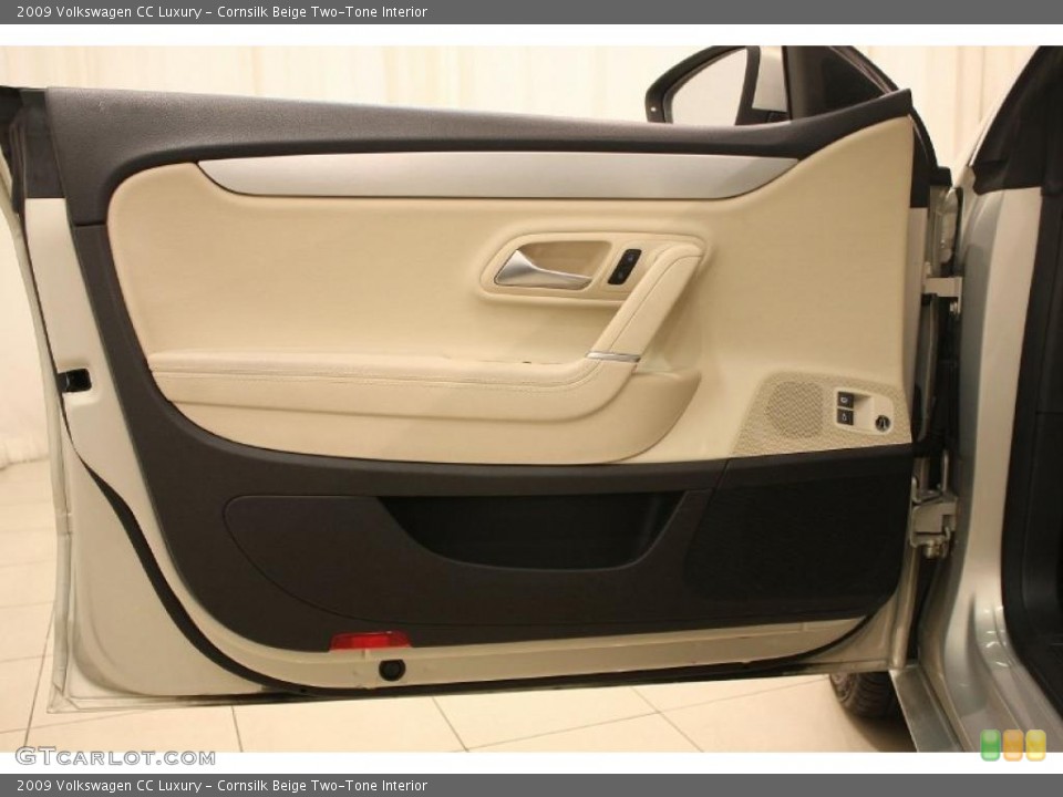 Cornsilk Beige Two-Tone Interior Door Panel for the 2009 Volkswagen CC Luxury #41628091