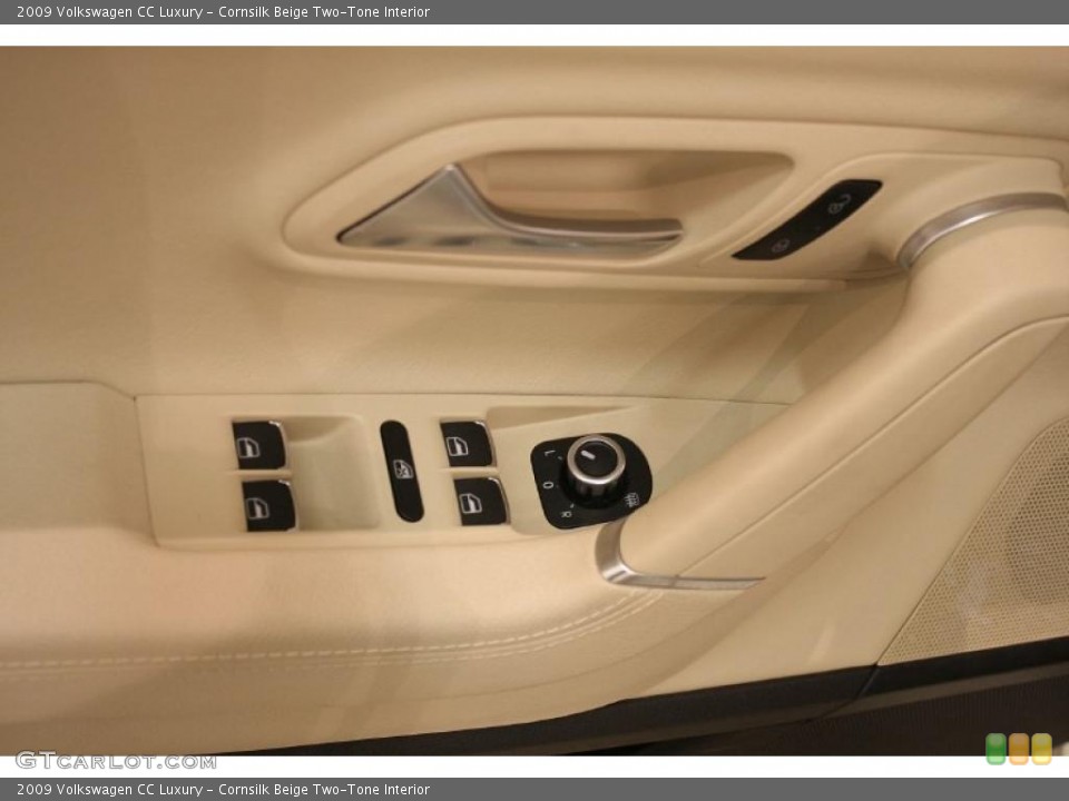 Cornsilk Beige Two-Tone Interior Controls for the 2009 Volkswagen CC Luxury #41628103