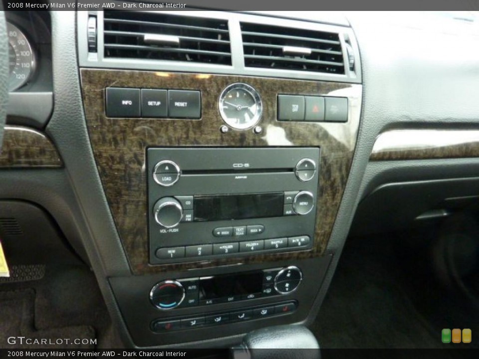 Dark Charcoal Interior Controls for the 2008 Mercury Milan V6 Premier AWD #41637431