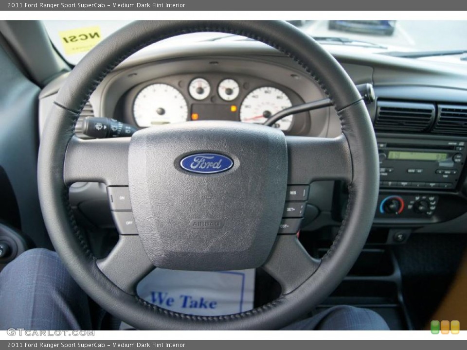 Medium Dark Flint Interior Steering Wheel for the 2011 Ford Ranger Sport SuperCab #41639267