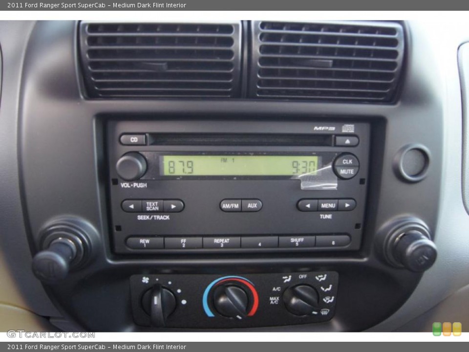 Medium Dark Flint Interior Controls for the 2011 Ford Ranger Sport SuperCab #41639283