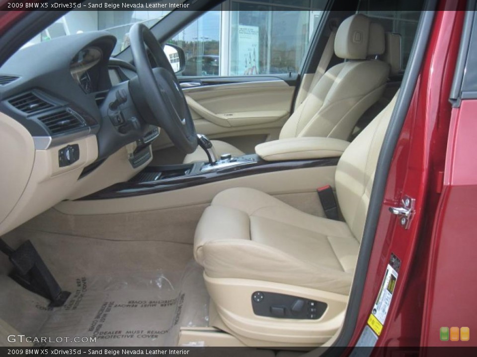 Sand Beige Nevada Leather Interior Photo for the 2009 BMW X5 xDrive35d #41639545