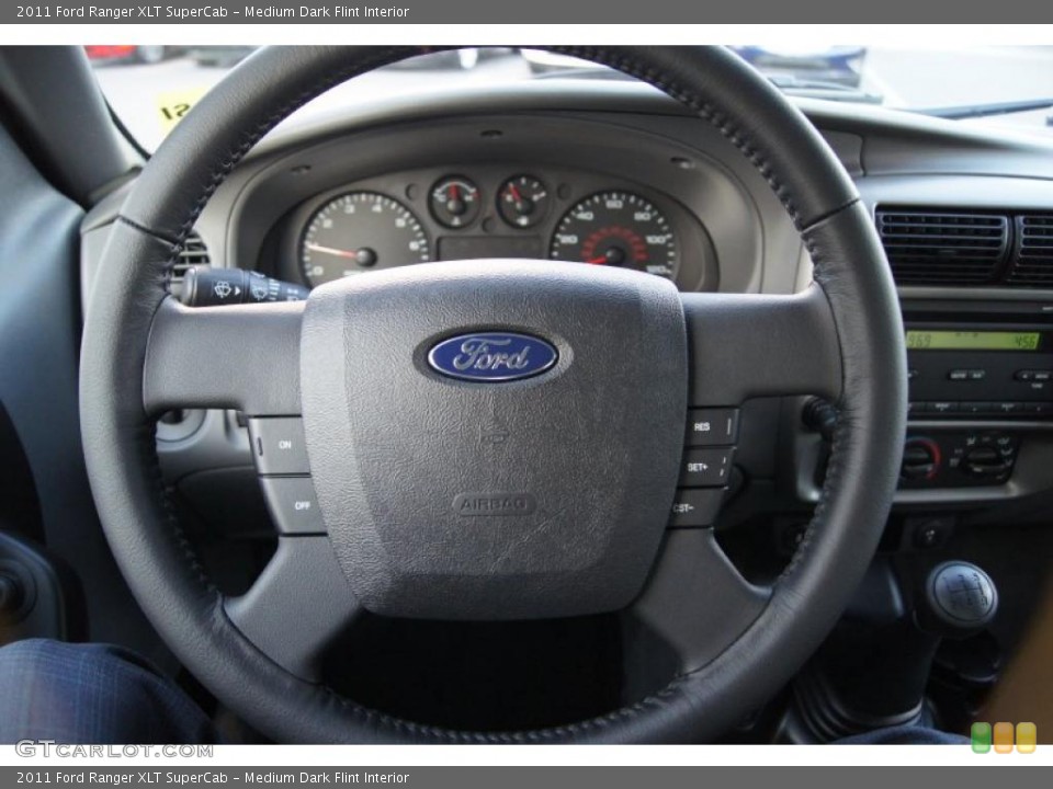 Medium Dark Flint Interior Steering Wheel for the 2011 Ford Ranger XLT SuperCab #41639739