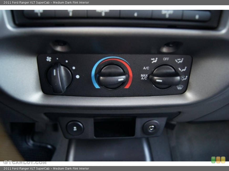 Medium Dark Flint Interior Controls for the 2011 Ford Ranger XLT SuperCab #41639771