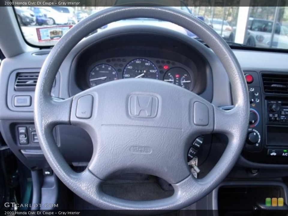 Gray Interior Steering Wheel for the 2000 Honda Civic EX Coupe #41640091