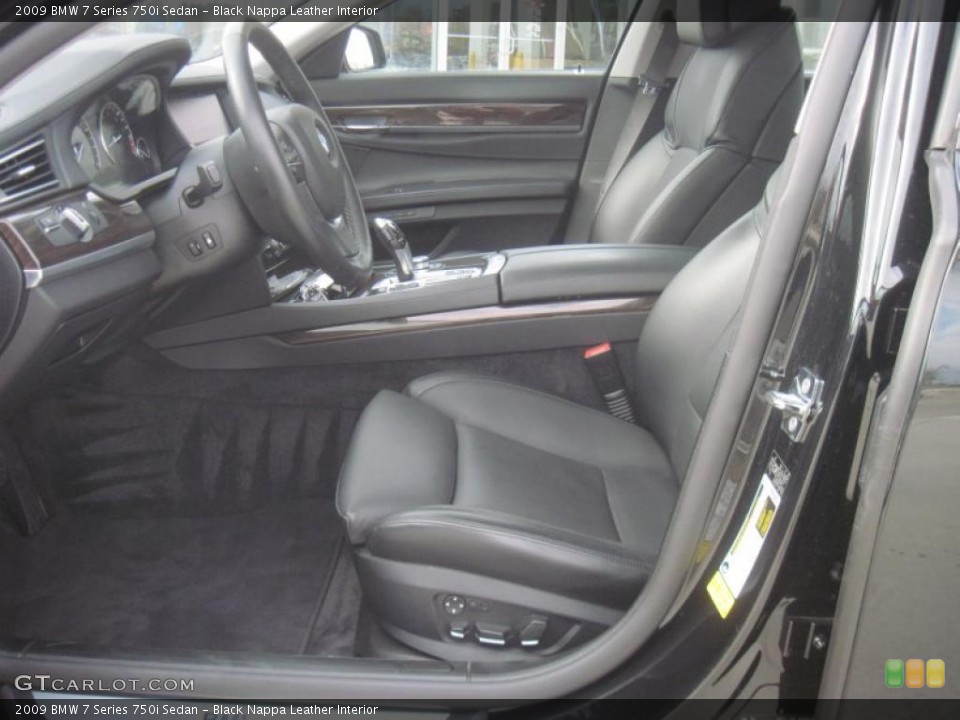Black Nappa Leather Interior Photo for the 2009 BMW 7 Series 750i Sedan #41640339