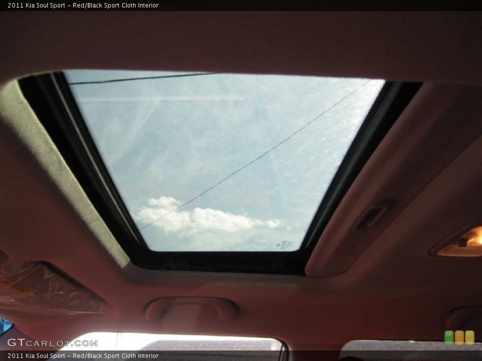 Red/Black Sport Cloth Interior Sunroof for the 2011 Kia Soul Sport #41641371