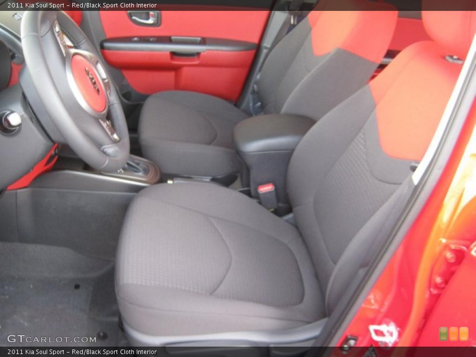 Red/Black Sport Cloth Interior Photo for the 2011 Kia Soul Sport #41641383