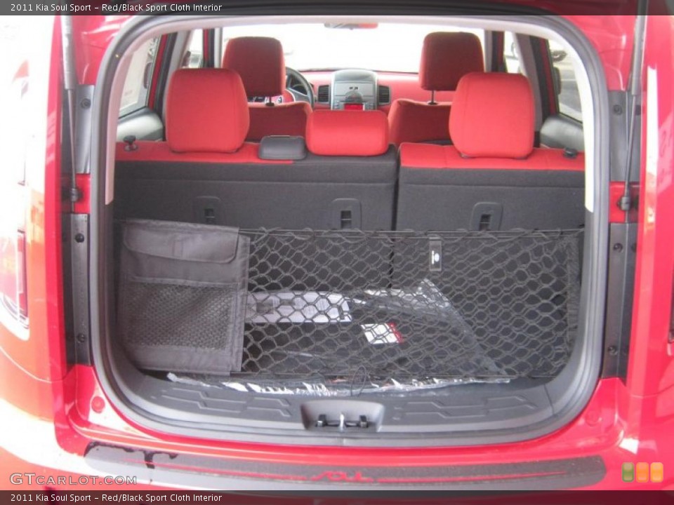 Red/Black Sport Cloth Interior Trunk for the 2011 Kia Soul Sport #41641475