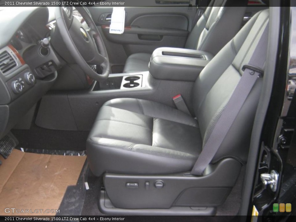 Ebony Interior Photo for the 2011 Chevrolet Silverado 1500 LTZ Crew Cab 4x4 #41646711