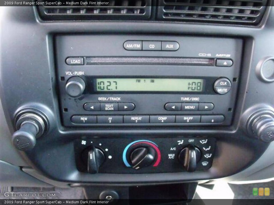 Medium Dark Flint Interior Controls for the 2009 Ford Ranger Sport SuperCab #41649335