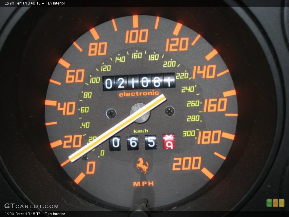 Tan Interior Gauges for the 1990 Ferrari 348 TS #41652603