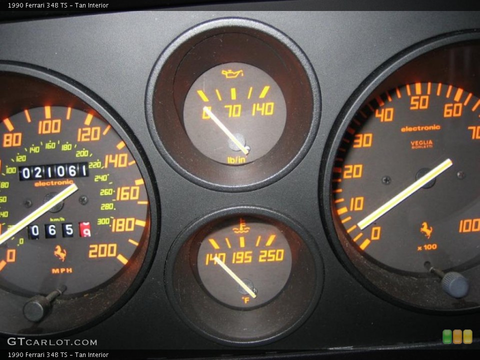 Tan Interior Gauges for the 1990 Ferrari 348 TS #41652627