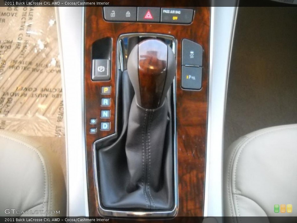 Cocoa/Cashmere Interior Transmission for the 2011 Buick LaCrosse CXL AWD #41653379