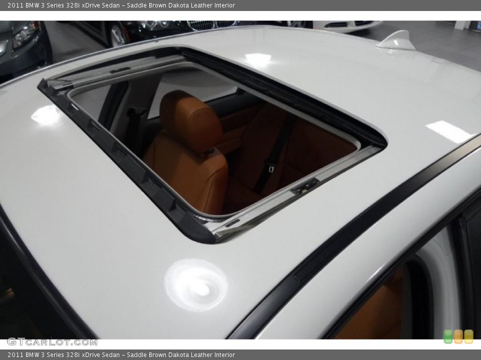 Saddle Brown Dakota Leather Interior Sunroof for the 2011 BMW 3 Series 328i xDrive Sedan #41659043