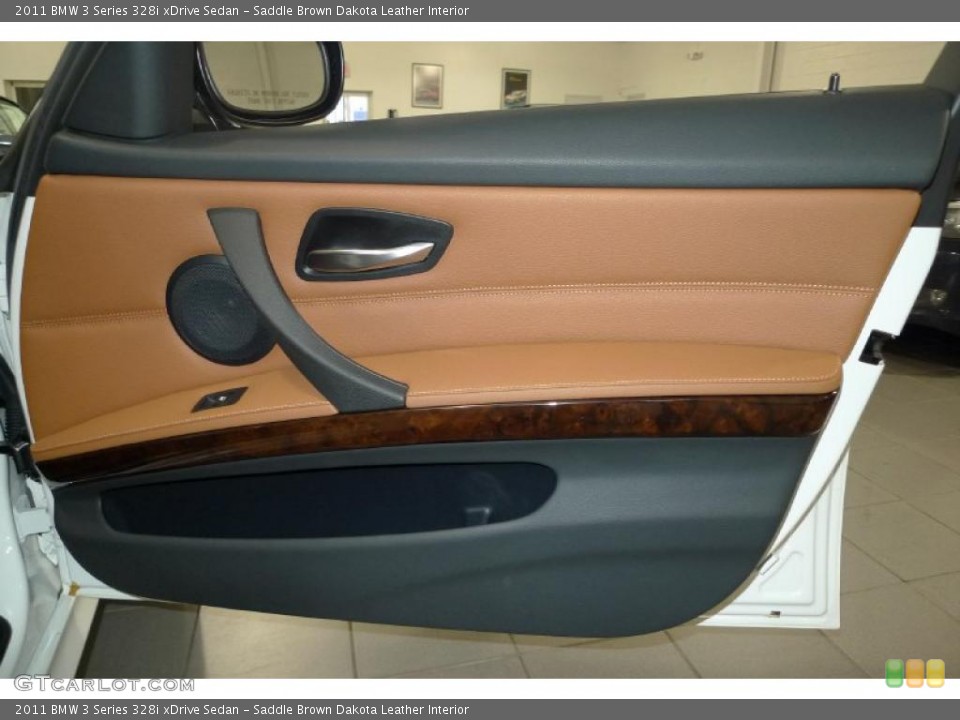 Saddle Brown Dakota Leather Interior Door Panel for the 2011 BMW 3 Series 328i xDrive Sedan #41659235
