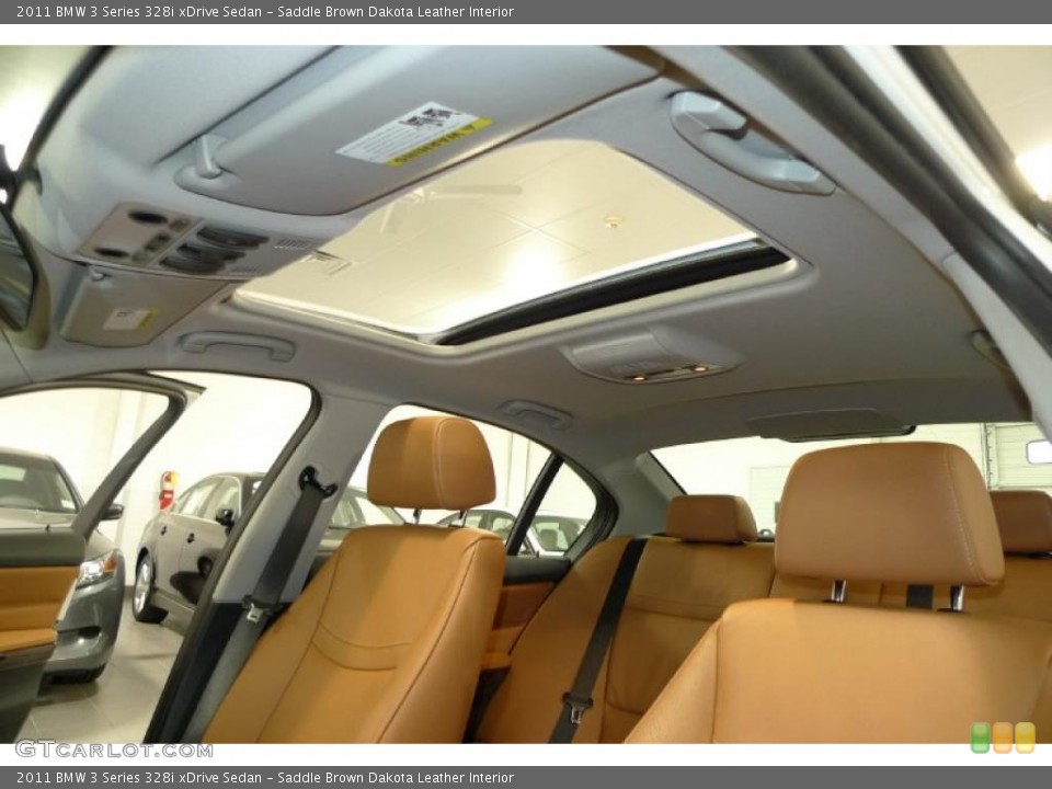 Saddle Brown Dakota Leather Interior Sunroof for the 2011 BMW 3 Series 328i xDrive Sedan #41659390