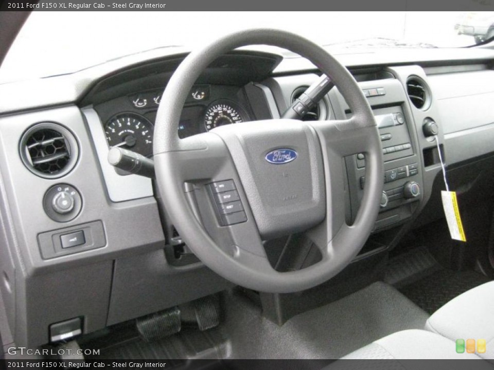 Steel Gray Interior Steering Wheel for the 2011 Ford F150 XL Regular Cab #41661615