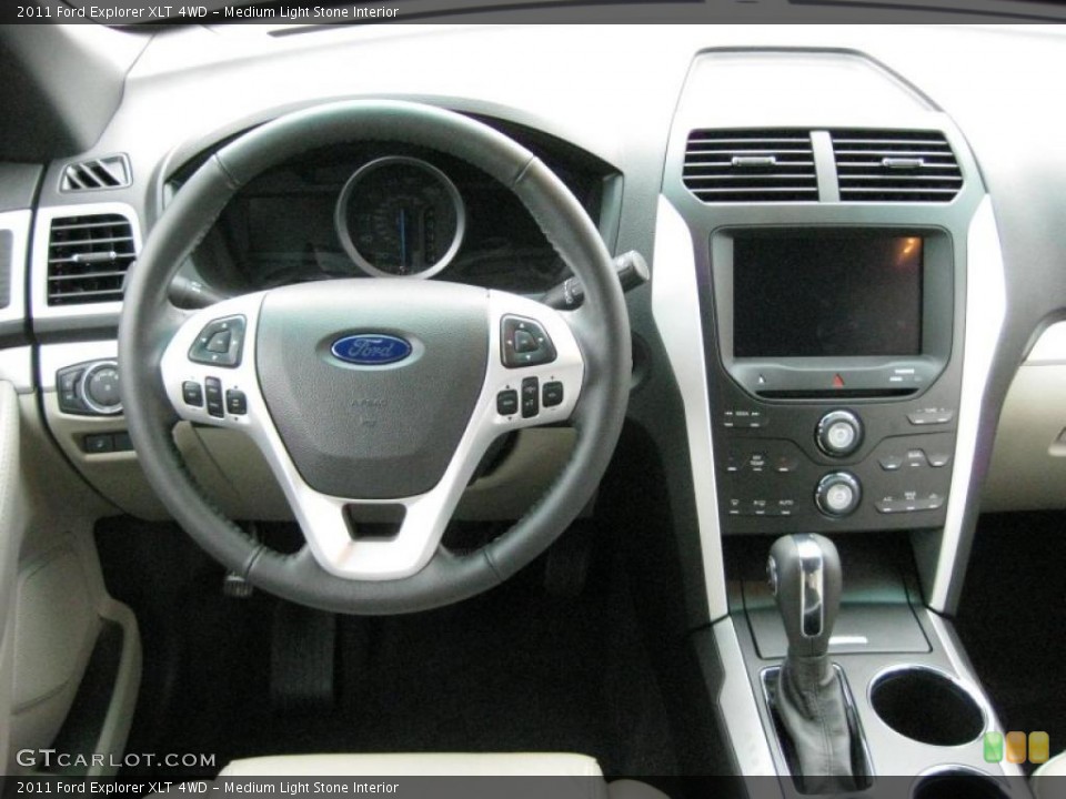 Medium Light Stone Interior Dashboard for the 2011 Ford Explorer XLT 4WD #41663991