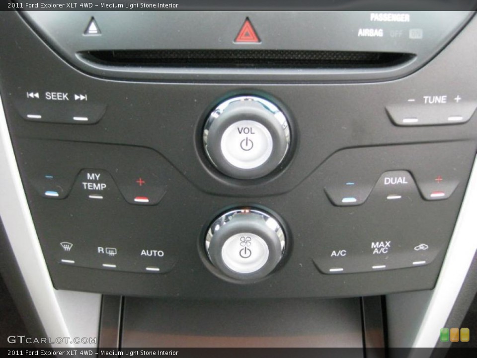 Medium Light Stone Interior Controls for the 2011 Ford Explorer XLT 4WD #41664023