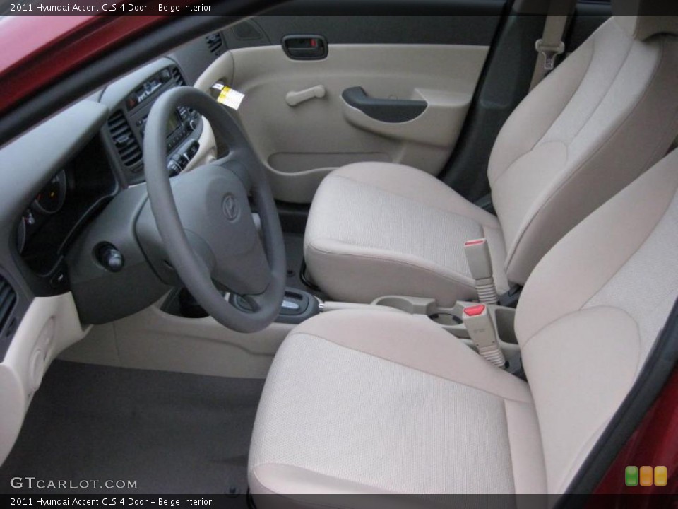 Beige Interior Photo for the 2011 Hyundai Accent GLS 4 Door #41664787