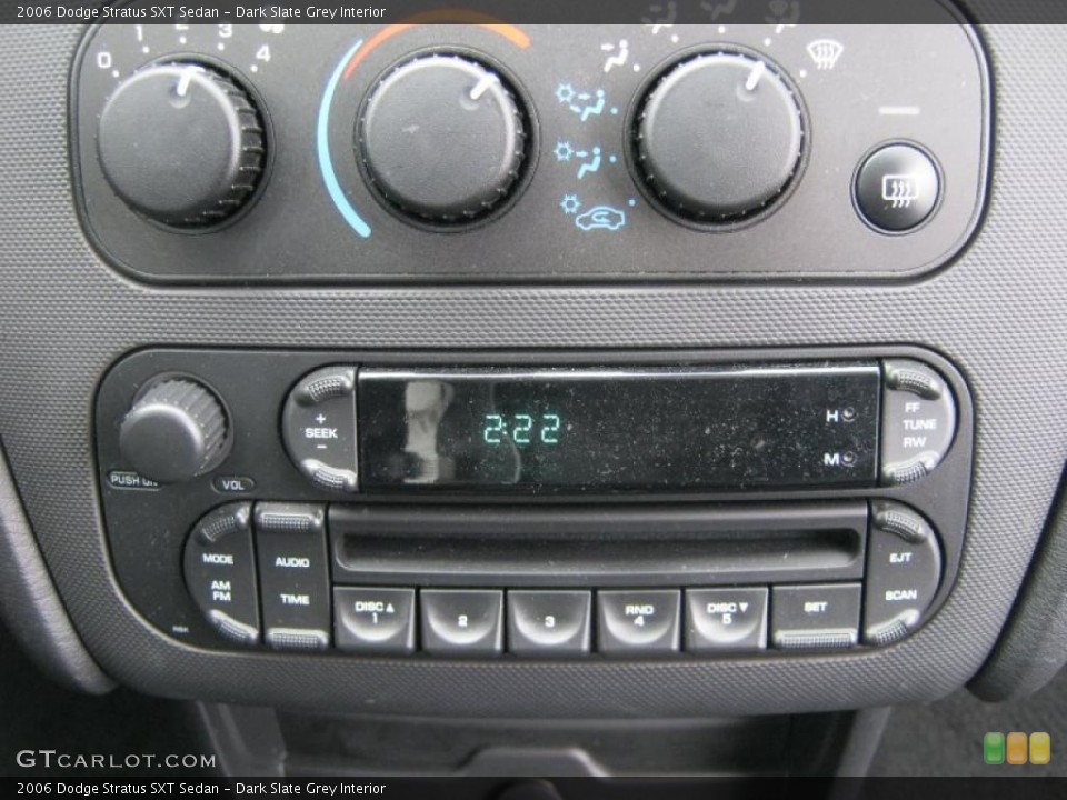 Dark Slate Grey Interior Controls for the 2006 Dodge Stratus SXT Sedan #41666384