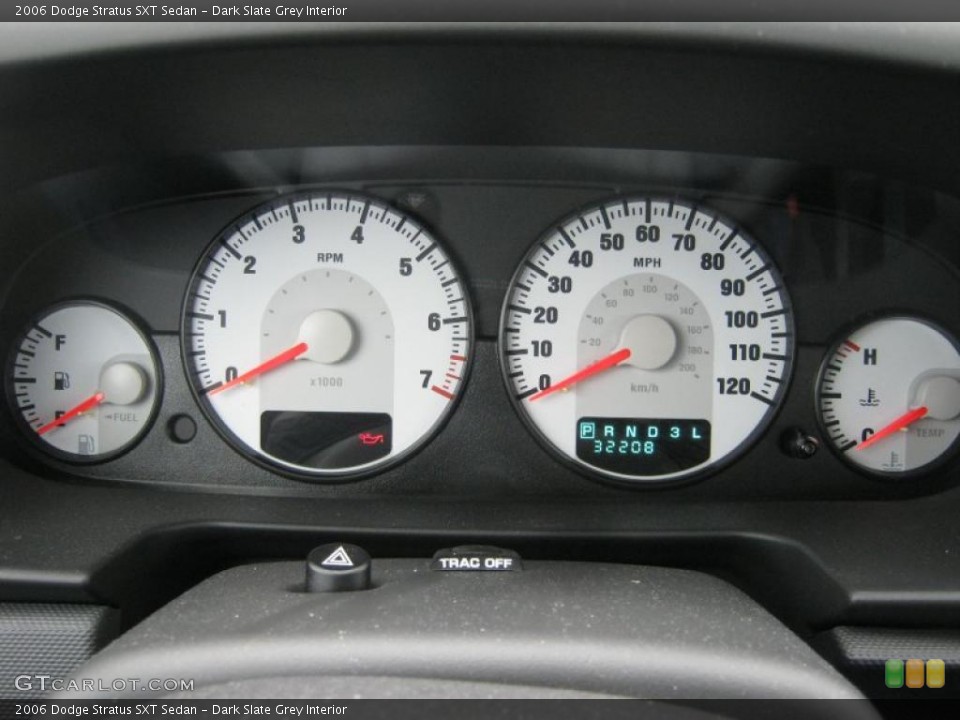 Dark Slate Grey Interior Gauges for the 2006 Dodge Stratus SXT Sedan #41666716