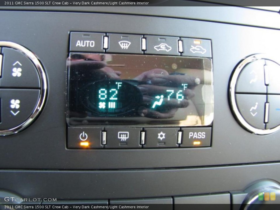 Very Dark Cashmere/Light Cashmere Interior Controls for the 2011 GMC Sierra 1500 SLT Crew Cab #41667824