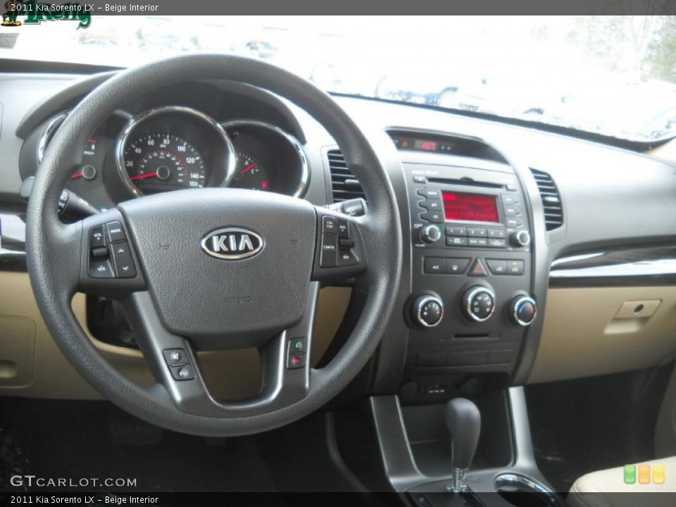 Beige Interior Dashboard for the 2011 Kia Sorento LX #41671548