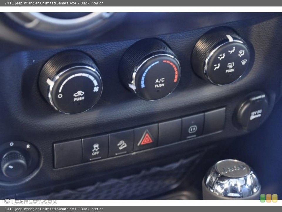Black Interior Controls for the 2011 Jeep Wrangler Unlimited Sahara 4x4 #41676501
