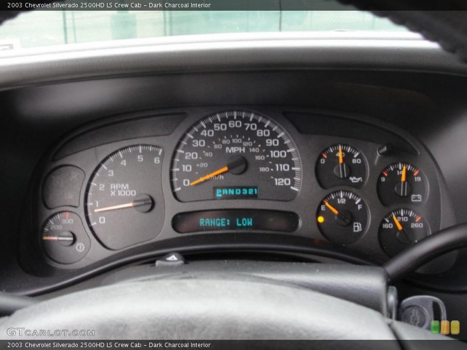 Dark Charcoal Interior Gauges for the 2003 Chevrolet Silverado 2500HD LS Crew Cab #41679577