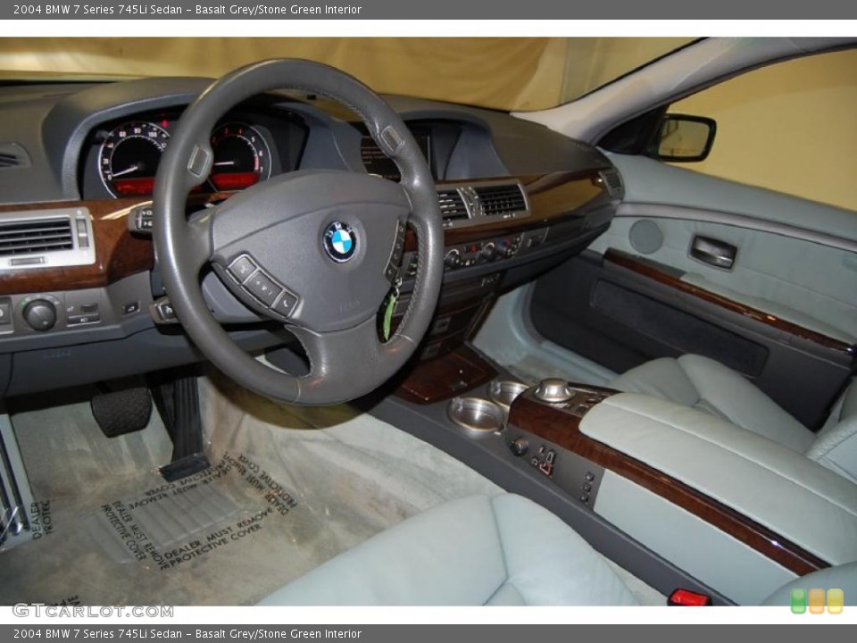 Basalt Grey/Stone Green Interior Prime Interior for the 2004 BMW 7 Series 745Li Sedan #41687345