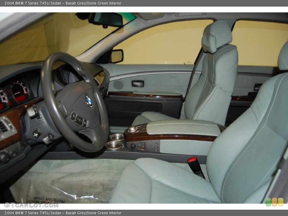 Basalt Grey/Stone Green Interior Photo for the 2004 BMW 7 Series 745Li Sedan #41687361