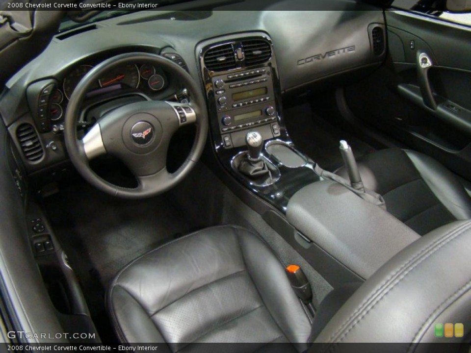Ebony Interior Photo for the 2008 Chevrolet Corvette Convertible #41687705
