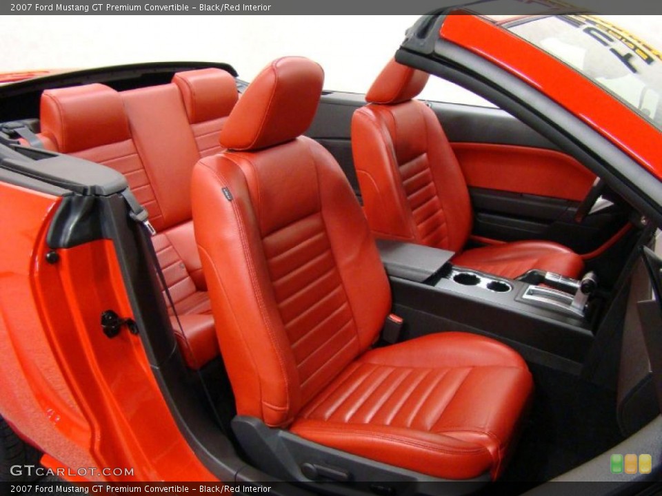 Black/Red Interior Photo for the 2007 Ford Mustang GT Premium Convertible #41688045