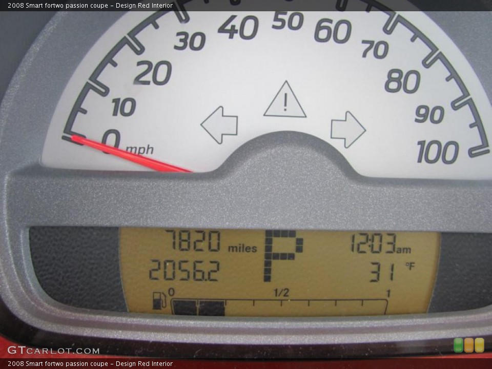 Design Red Interior Gauges for the 2008 Smart fortwo passion coupe #41690405