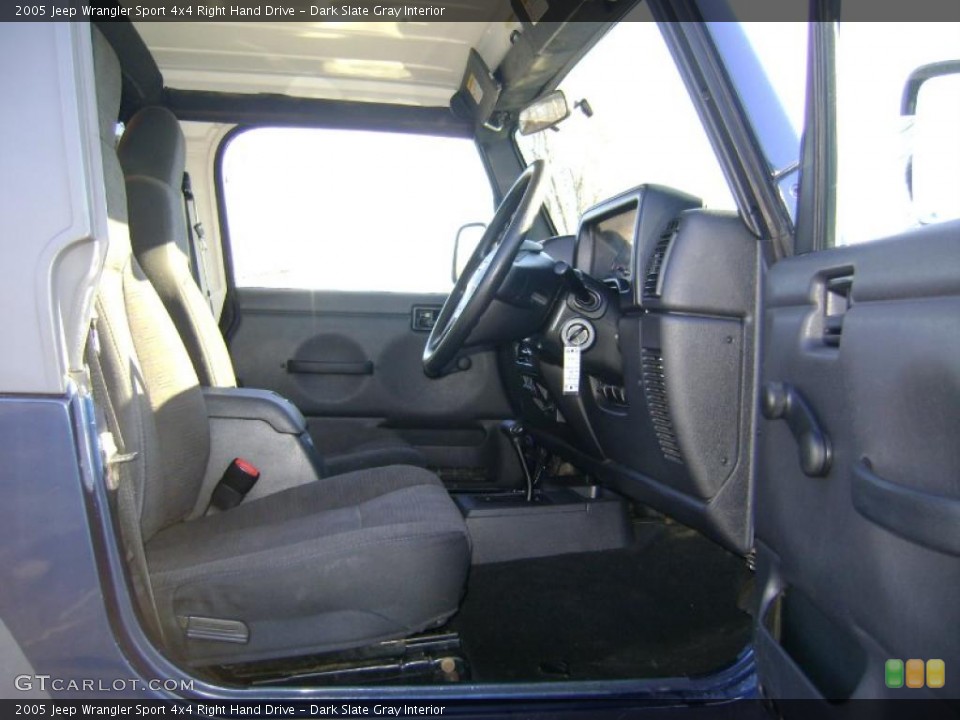 Dark Slate Gray Interior Photo for the 2005 Jeep Wrangler Sport 4x4 Right Hand Drive #41690885