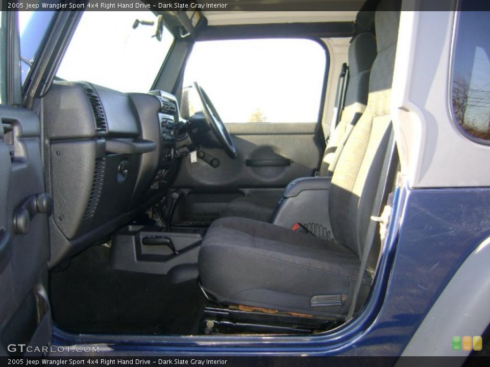 Dark Slate Gray Interior Photo for the 2005 Jeep Wrangler Sport 4x4 Right Hand Drive #41690897
