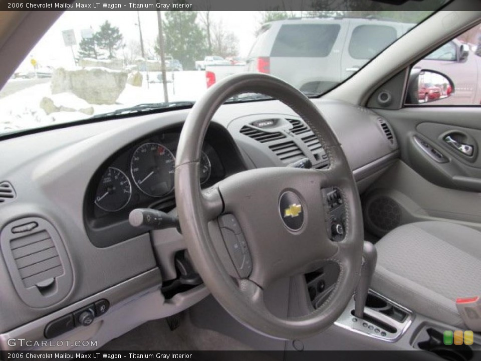 Titanium Gray Interior Steering Wheel for the 2006 Chevrolet Malibu Maxx LT Wagon #41692729